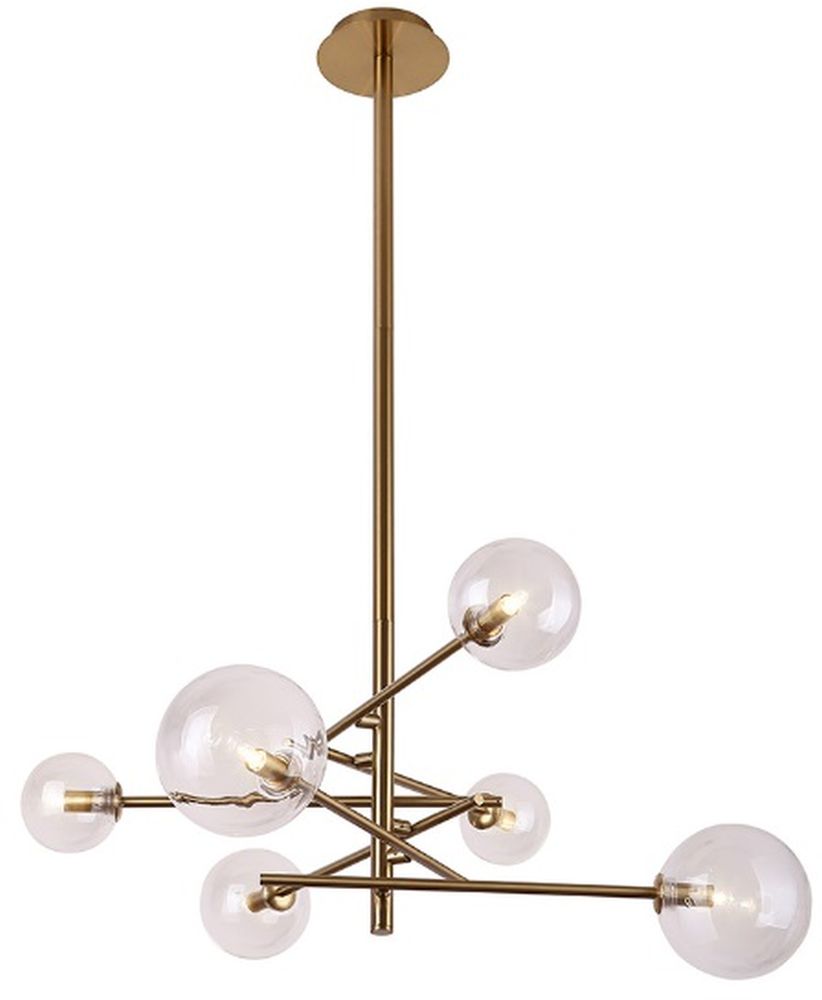 MaxLight Lollipop plafondlamp 6x40 W messing P0294