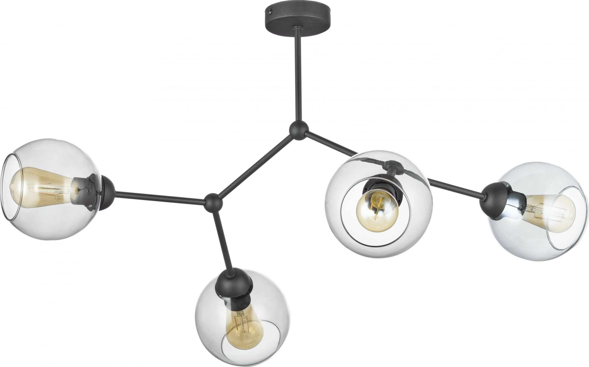 TK Lighting Fairy plafondlamp 4x15 W zwart 2730