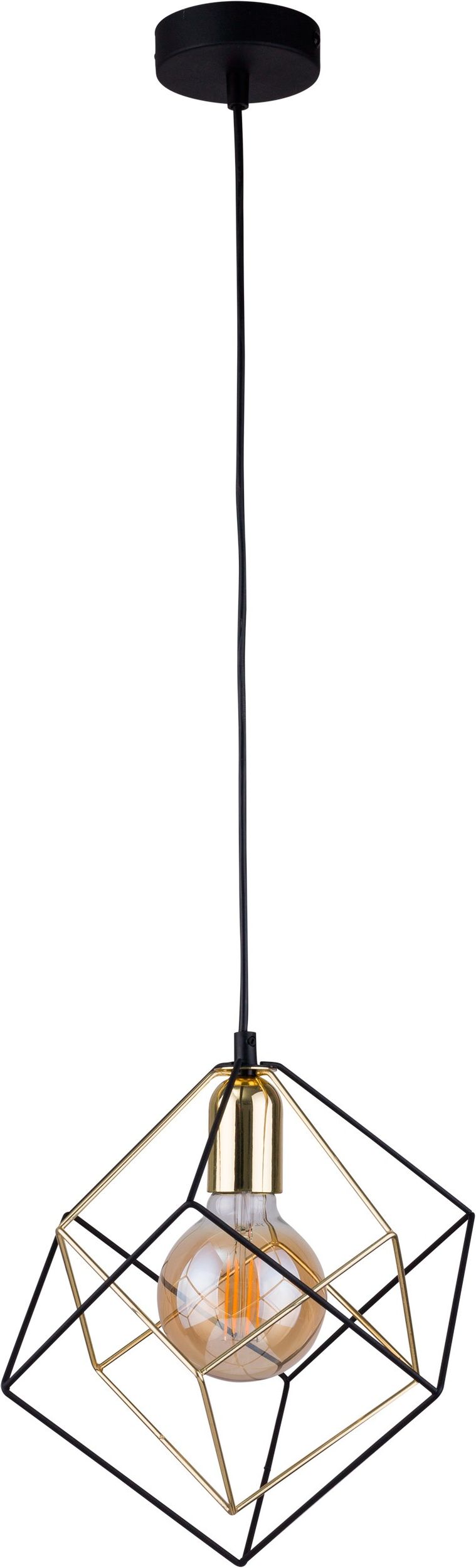 TK Lighting Alambre hanglamp 1x60 W zwart-gouden 2777