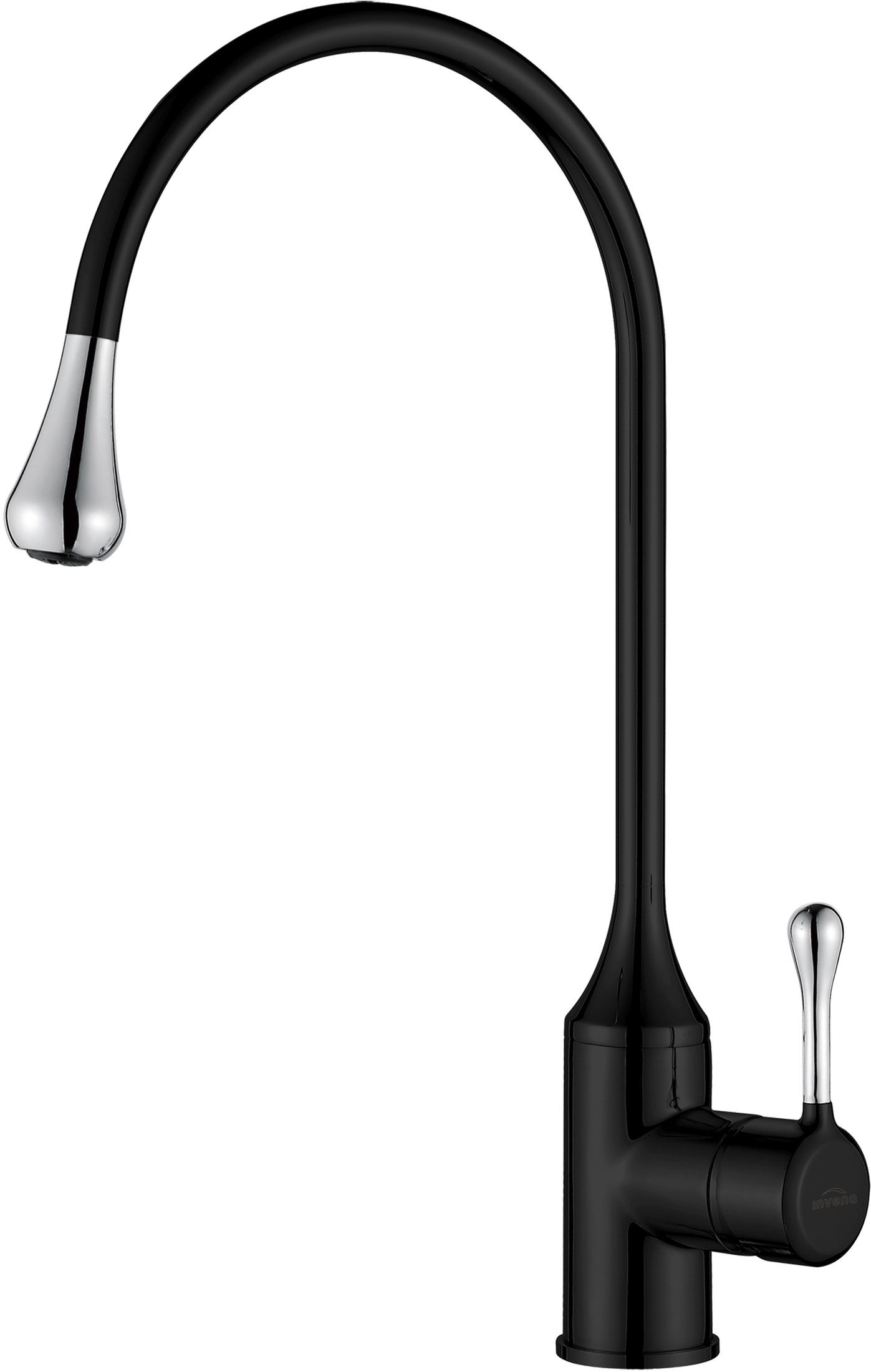 Invena Pingo keukenkraan staand chroom-zwart BZ-55-L08