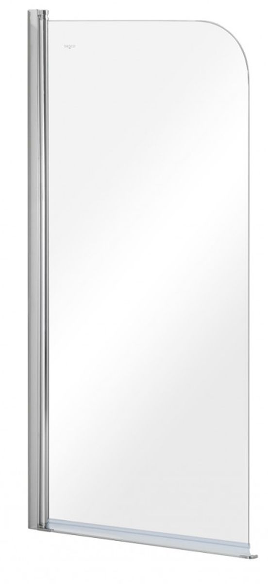 Besco Prime badscherm 70 cm uit één stuk chroom glans/helder glas PNP-1S