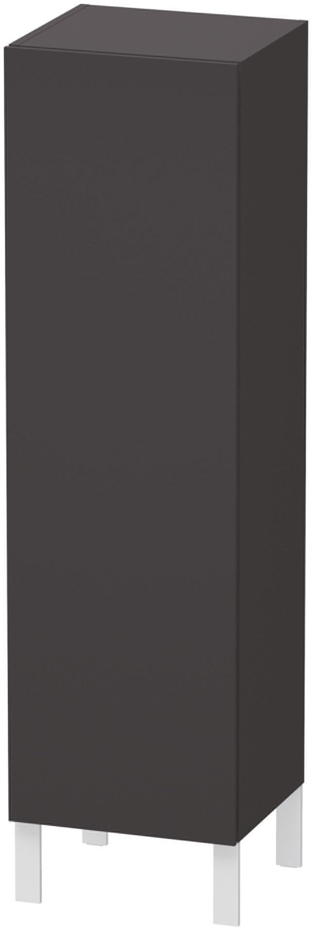 Duravit L-Cube kast 40x36.3x132 cm langs de zijkant grafiet LC1178L8080