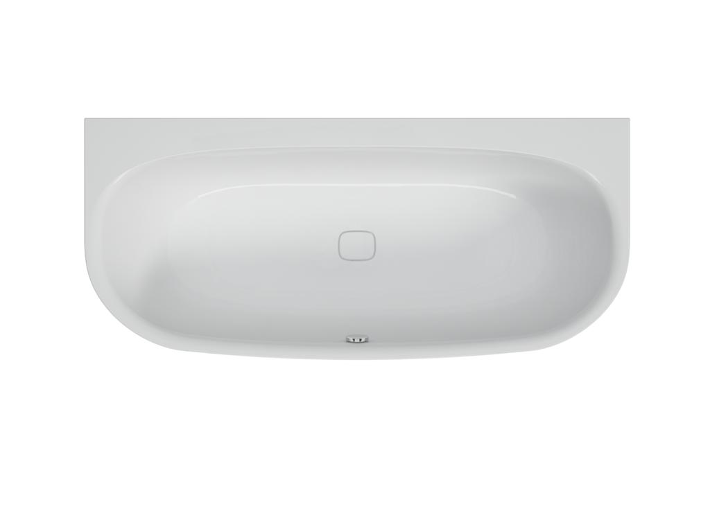 Hoesch iSensi aan de muur gemonteerd bad 190x90 cm ovaal wit 3824.010