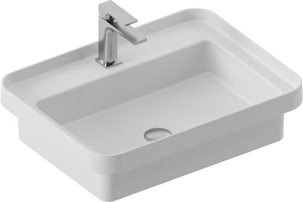 Art Ceram Fuori wastafel 60.5x45.5 cm rechthoekig inbouw wit glans TFL03401;00