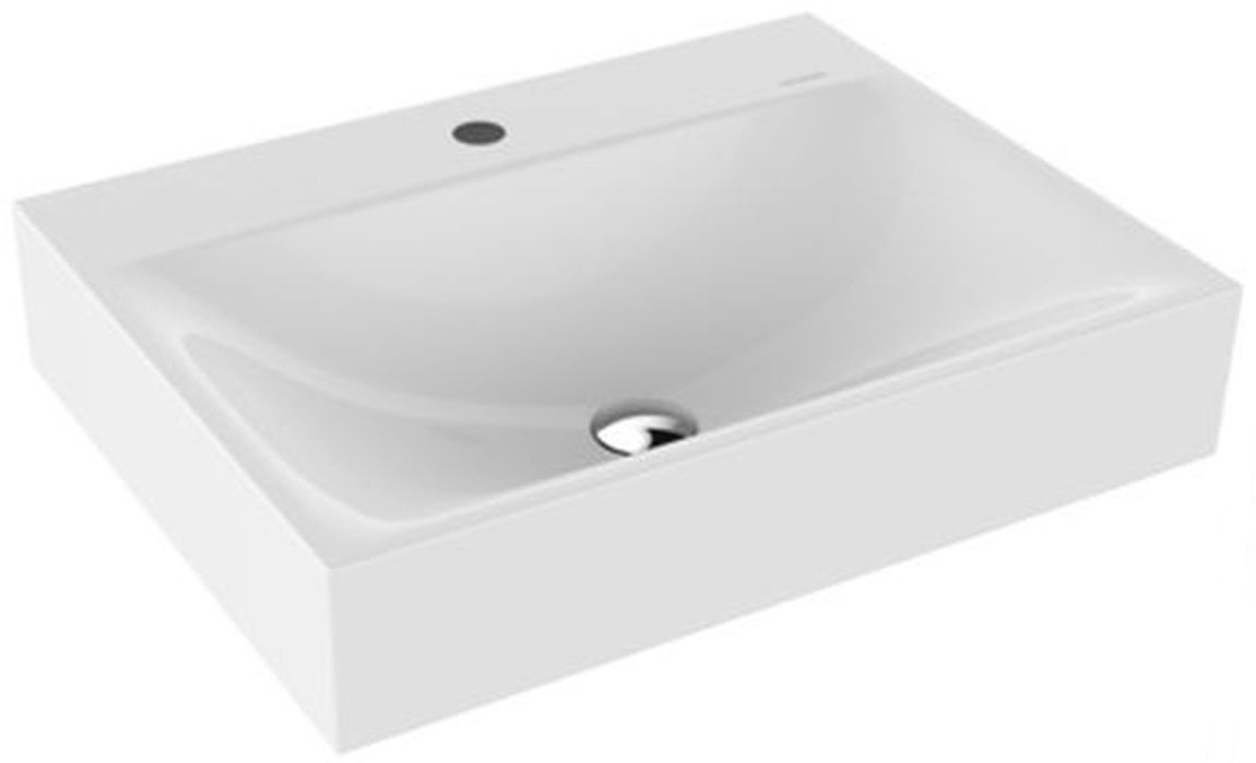 Kaldewei Silenio wastafel 60x46 cm rechthoekig klassiek wit mat 904306303001