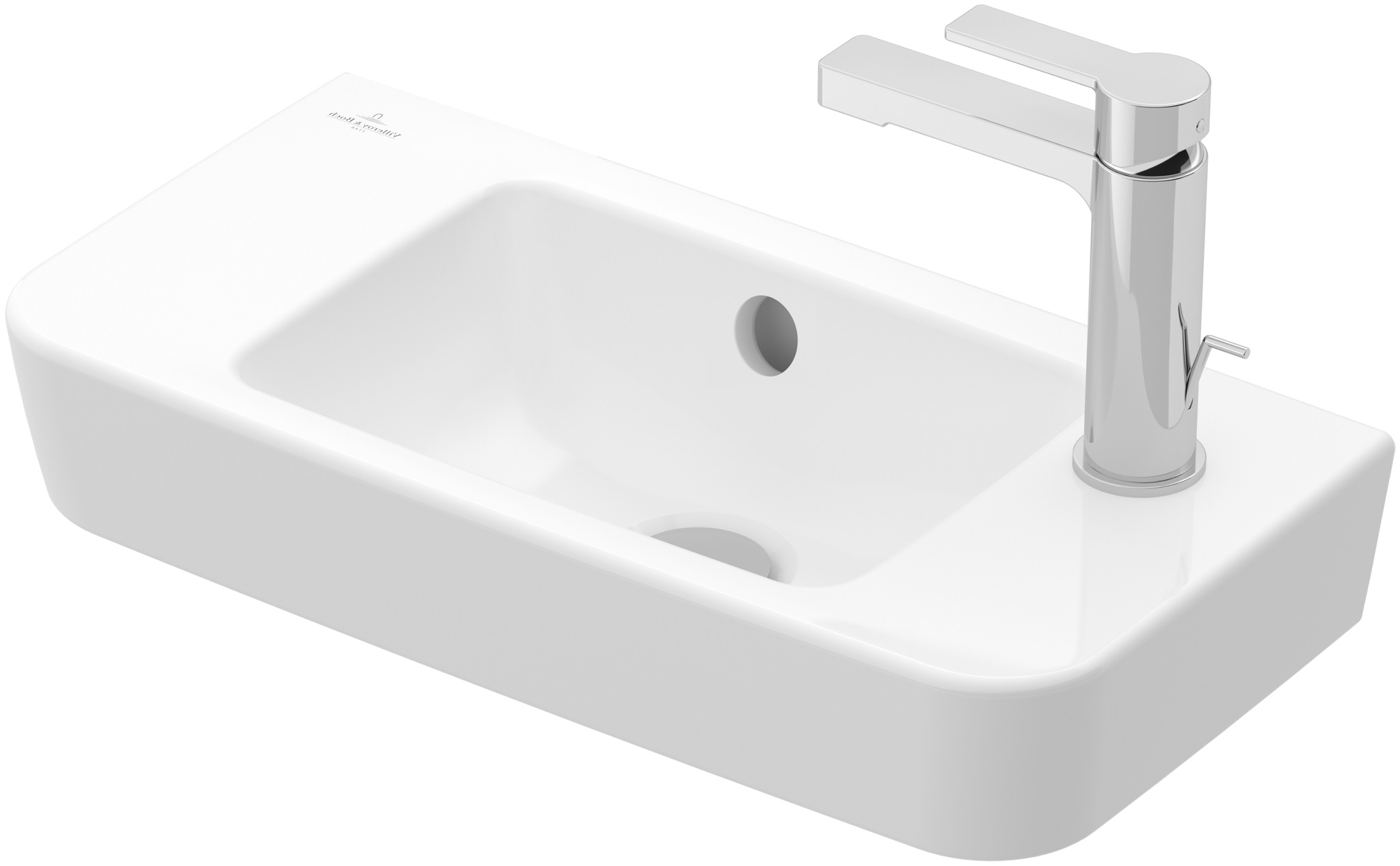 Villeroy & Boch O.Novo wastafel 50x25 cm rechthoekig klassiek wit glans 4342R501