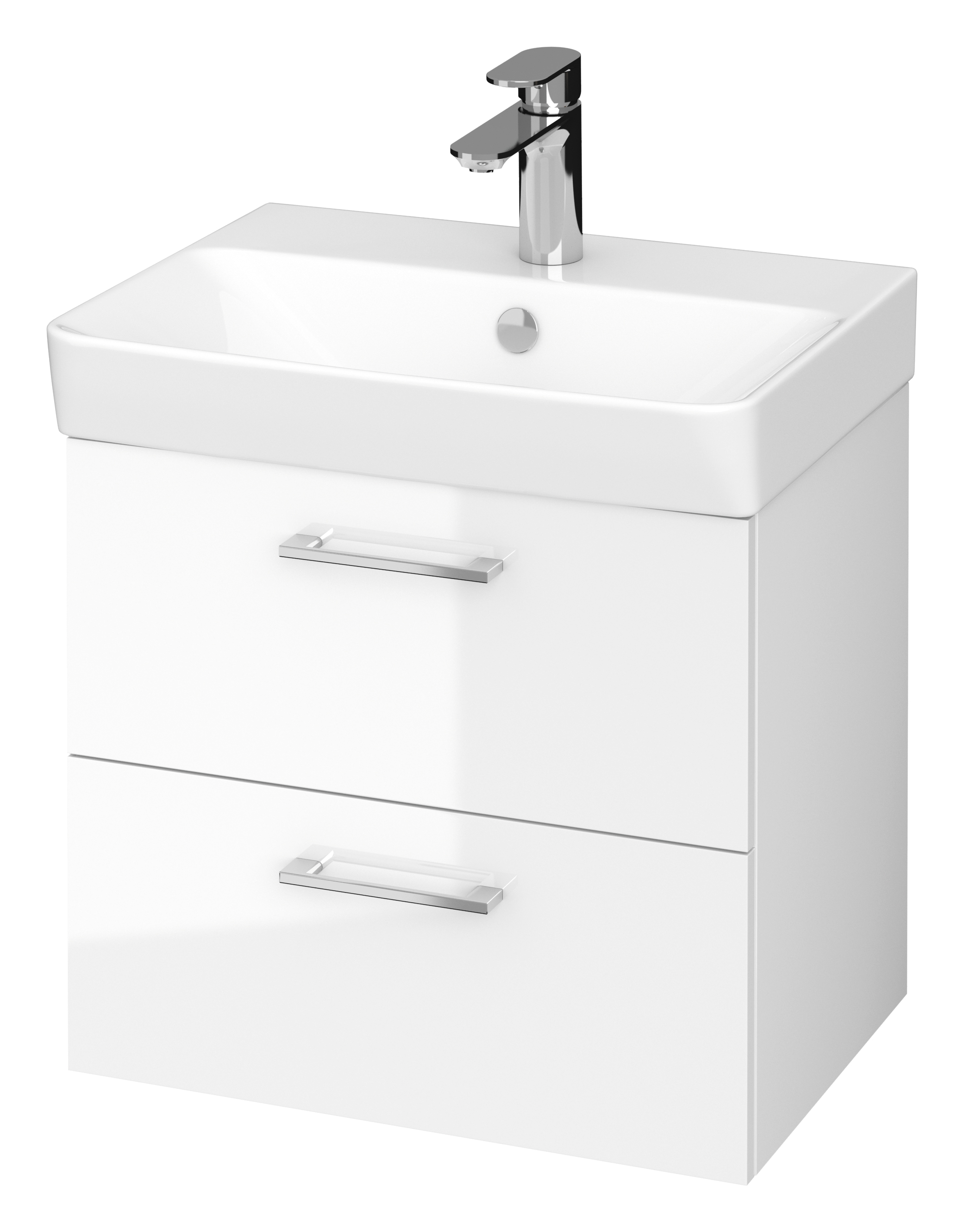 Cersanit Mille wastafel met kast 50.5 cm wit S801-321-DSM
