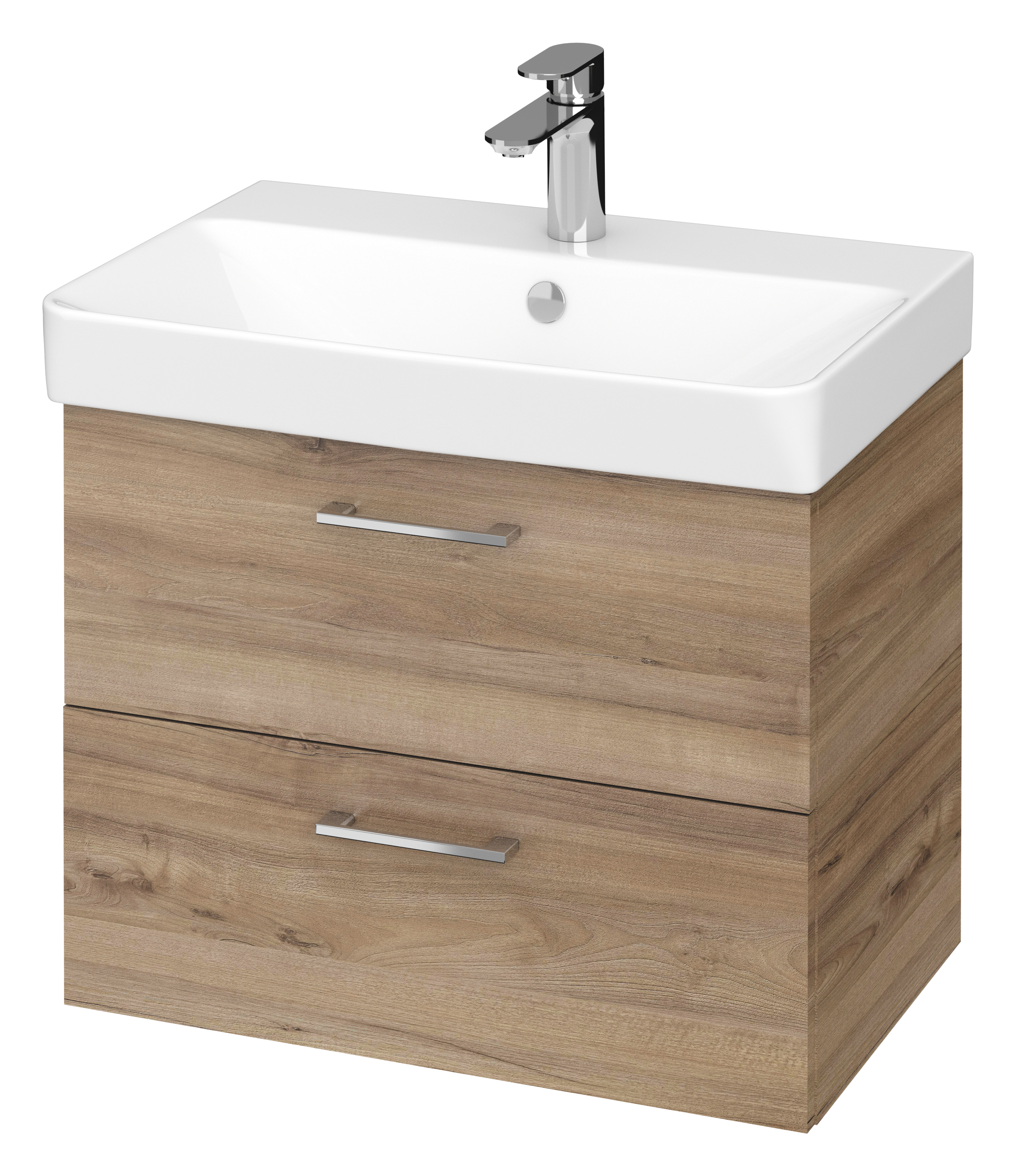 Cersanit Mille wastafel met kast 60 cm noot S801-319-DSM