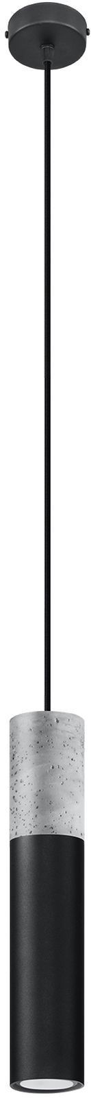 Sollux Lighting Borgio hanglamp 1x40 W zwart-beton SL.0650