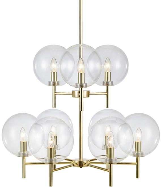 Markslöjd Crown hanglamp x20 W doorzichtig-gouden 107920