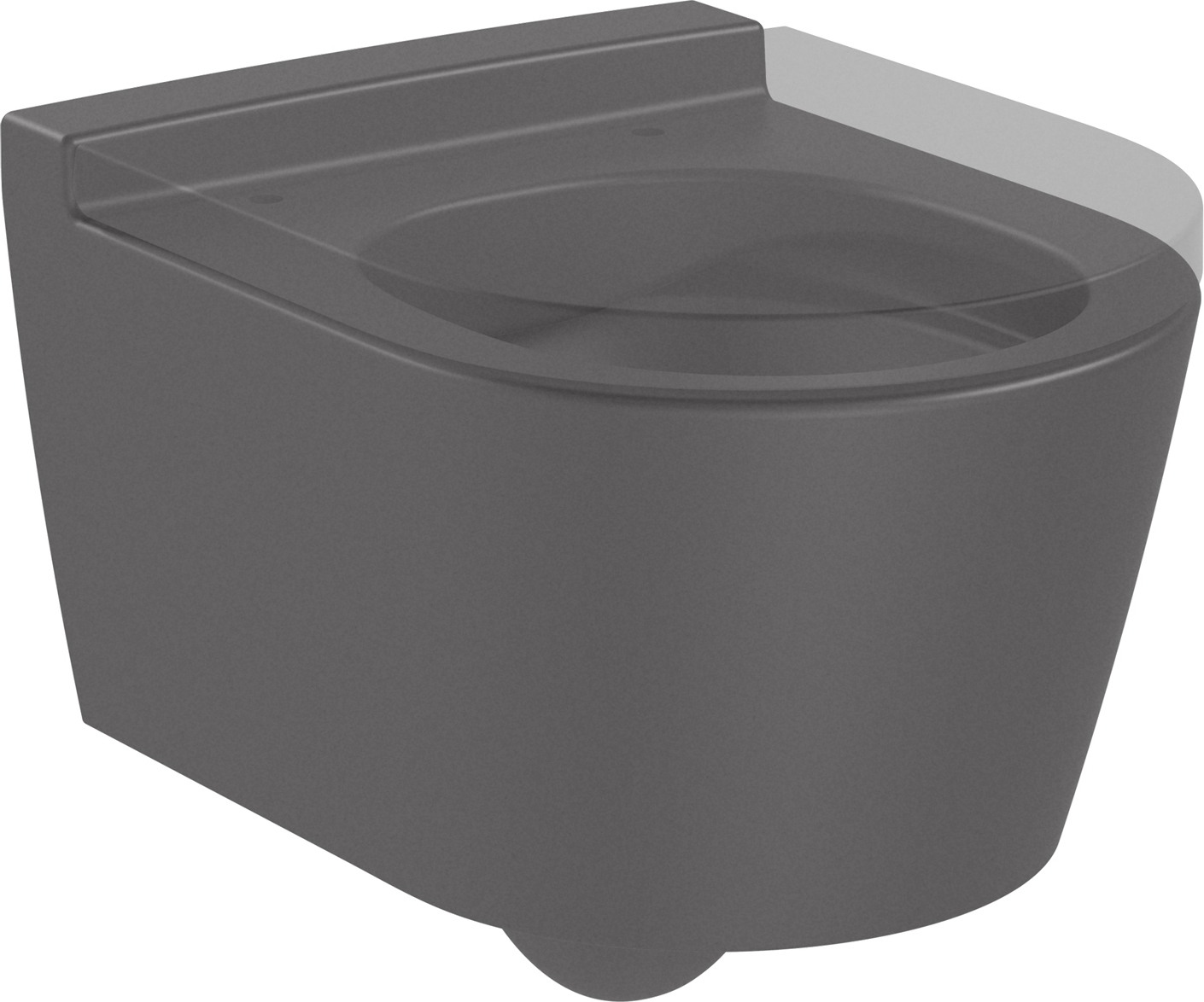 Roca Inspira toiletpot hangend zonder kraag zwart A346528640