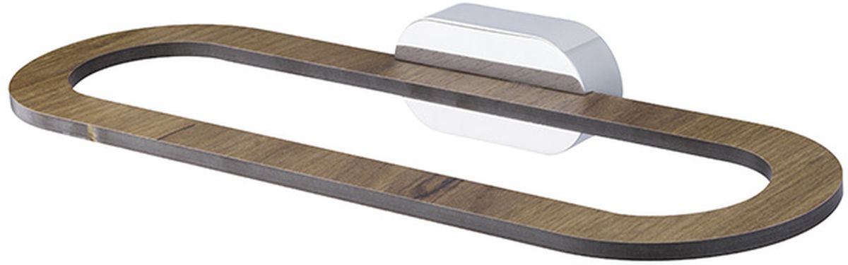 BISK Bergen handdoekhanger chroom-hout 07069