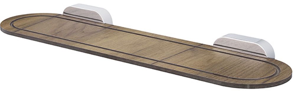 BISK Bergen plank 45 cm hout-chroom 07056