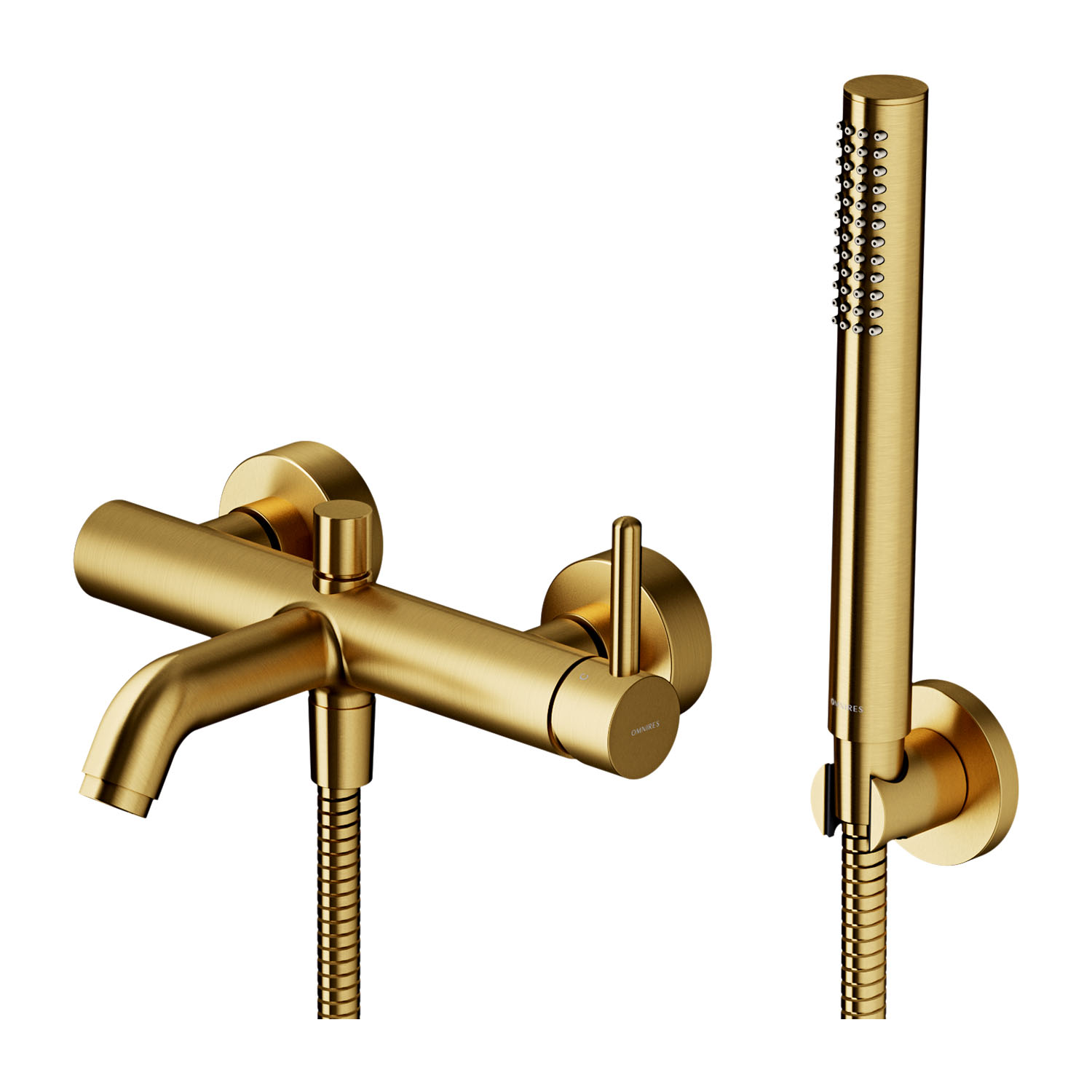 Omnires Y bad- en douchekraan wand gouden Y1231GLB