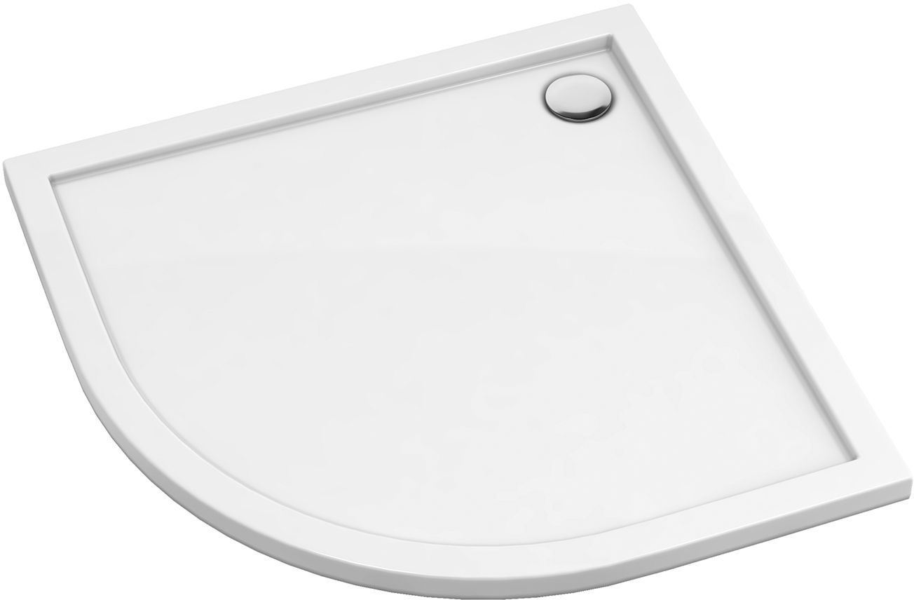 Omnires Merton halfronde douchebak 80x80 cm wit MERTON80/OBP