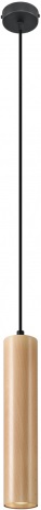 Sollux Lighting Lino hanglamp 1x40 W zwart-hout SL.0636