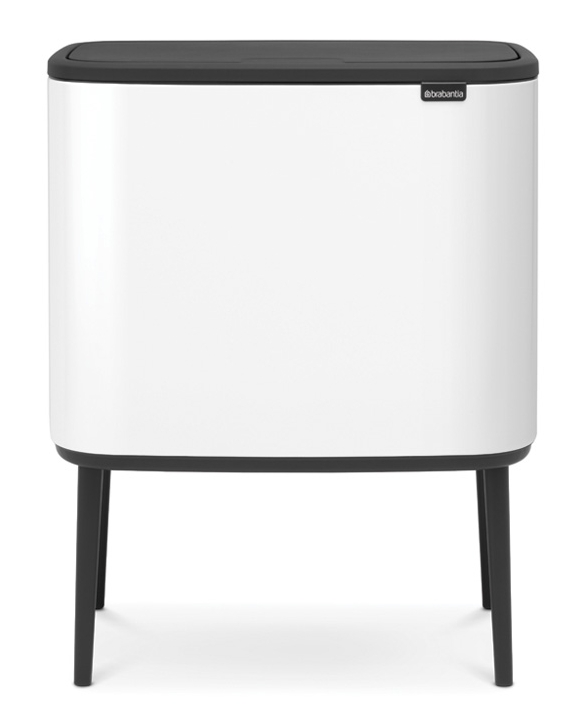 Brabantia Bo prullenbak 36 l wit-zwart 313509