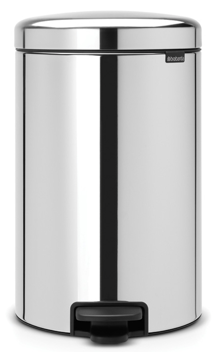 Brabantia NewIcon prullenbak 20 l staal-zwart 113987