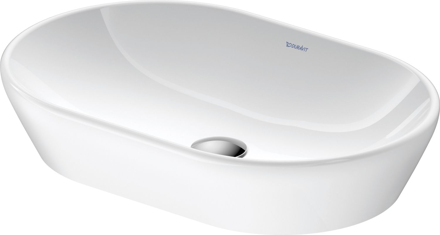 Duravit D-Neo wastafel 60x40 cm ovaal opbouw wit glans 2372600070