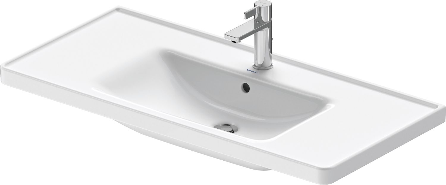Duravit D-Neo wastafel 100.5x48 cm rechthoekig meubel wit glans 2367100000