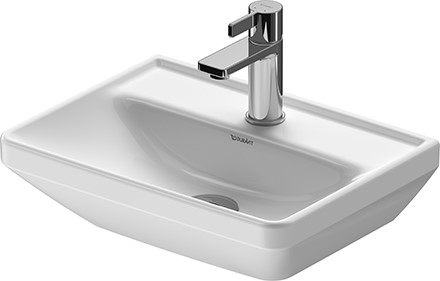 Duravit D-Neo wastafel 45x33.5 cm rechthoekig klassiek wit glans 0738450041
