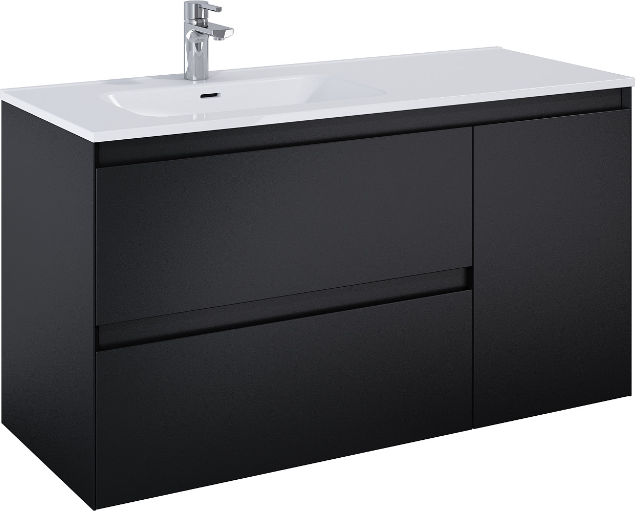 Elita Split kast 120x45.8x63.5 cm hangend onder de wastafel zwart RE011206257160