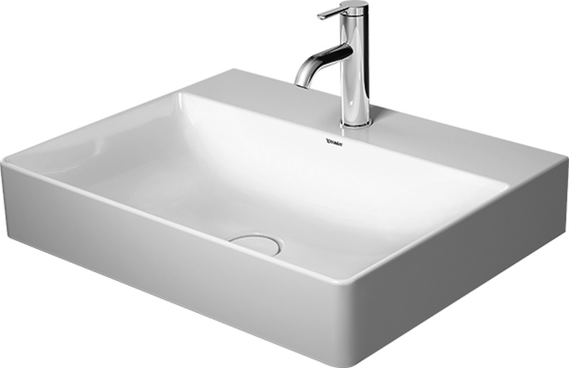Duravit DuraSquare wastafel 60x47 cm rechthoekig meubel wit glans 2353600070