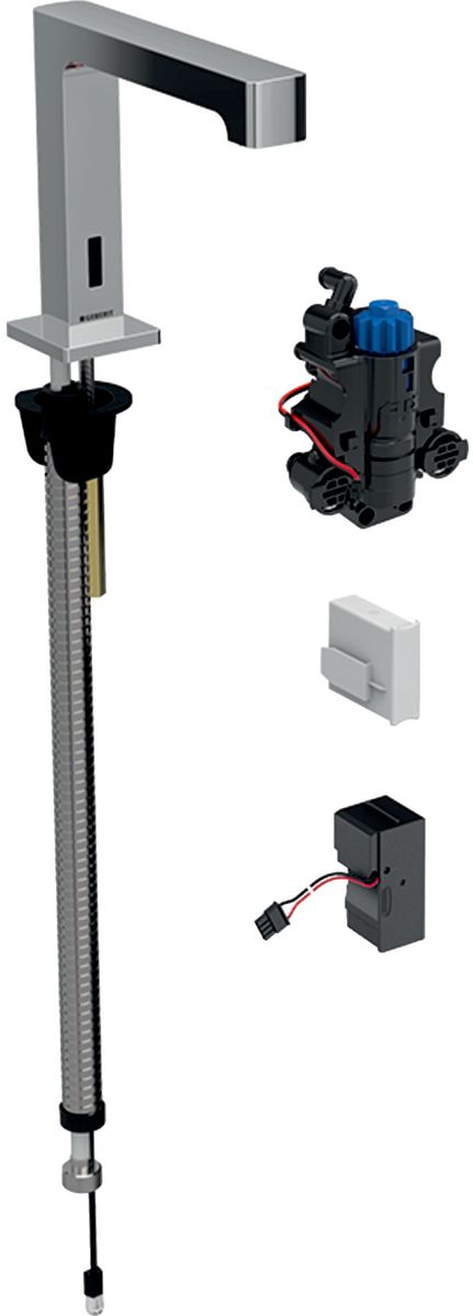 Geberit Brenta wastafelkraan staand met thermostaat elektronisch chroom 116.198.21.1