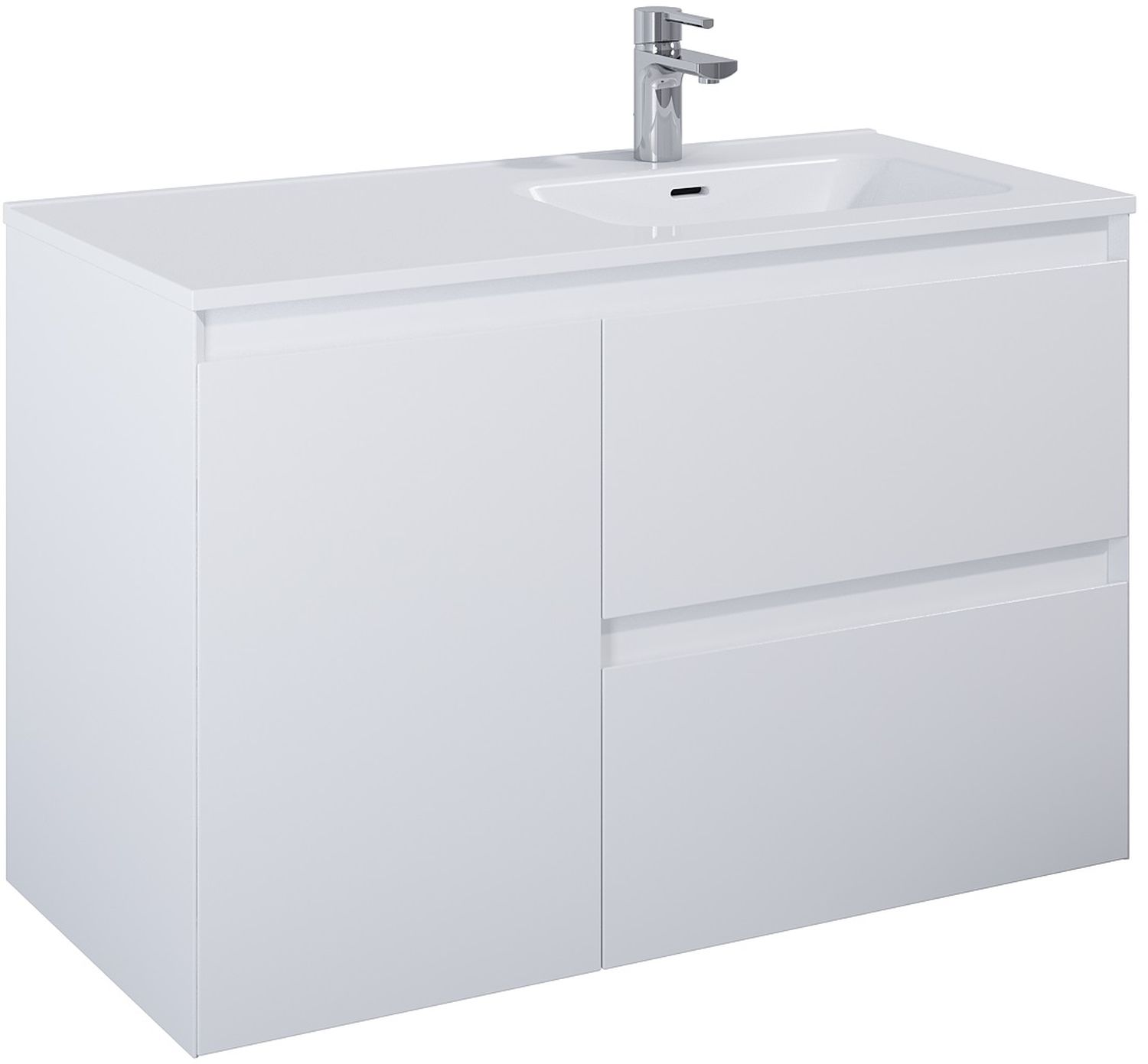 Elita Split kast 100x45.8x63.5 cm hangend onder de wastafel wit RE011005055290