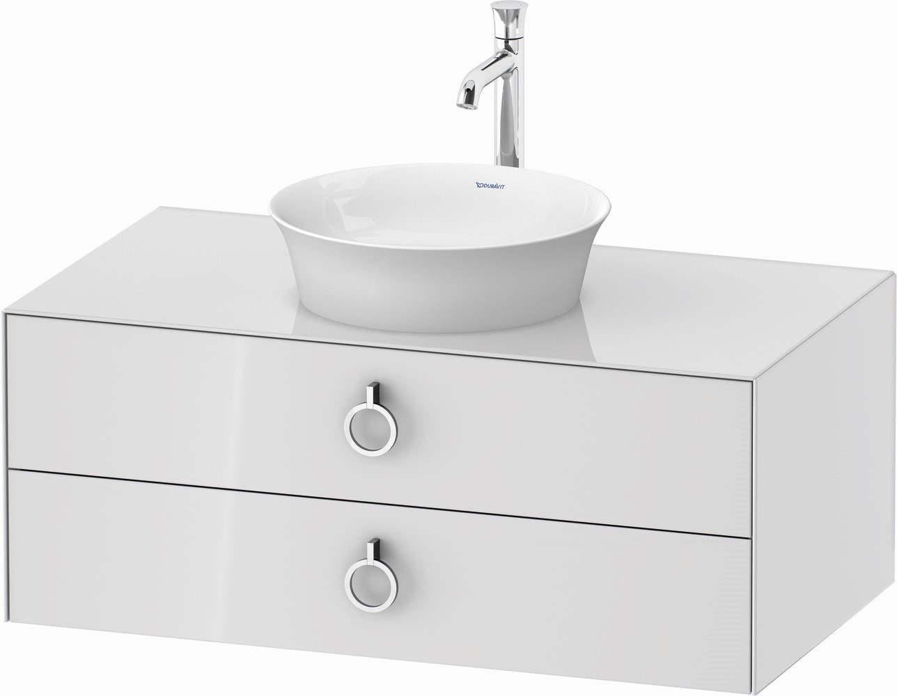 Duravit White Tulip kast 100x55x40.8 cm hangend onder de wastafel wit WT499108585