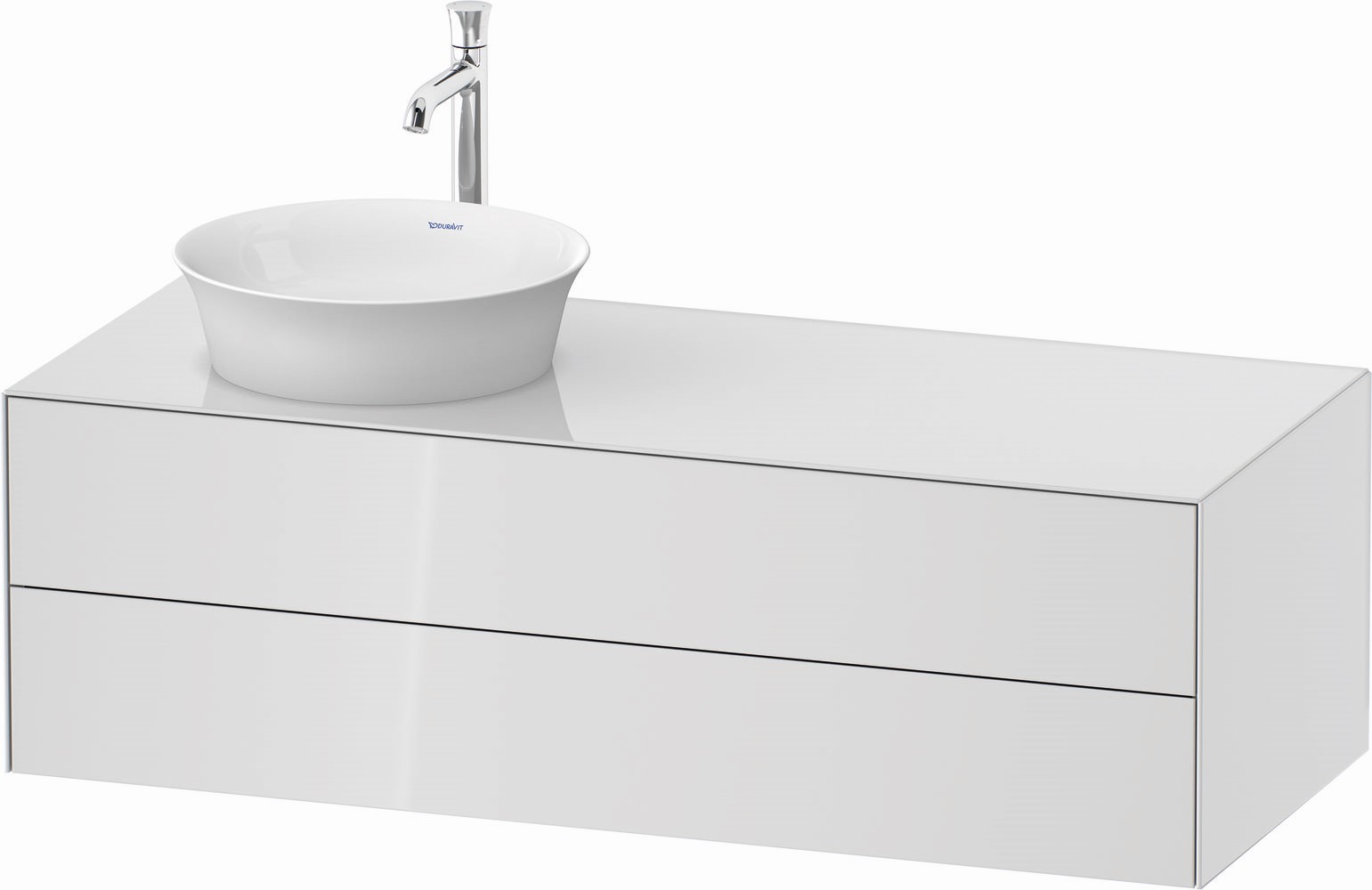 Duravit White Tulip kast 130x55x40.8 cm hangend onder de wastafel wit WT4987L8585