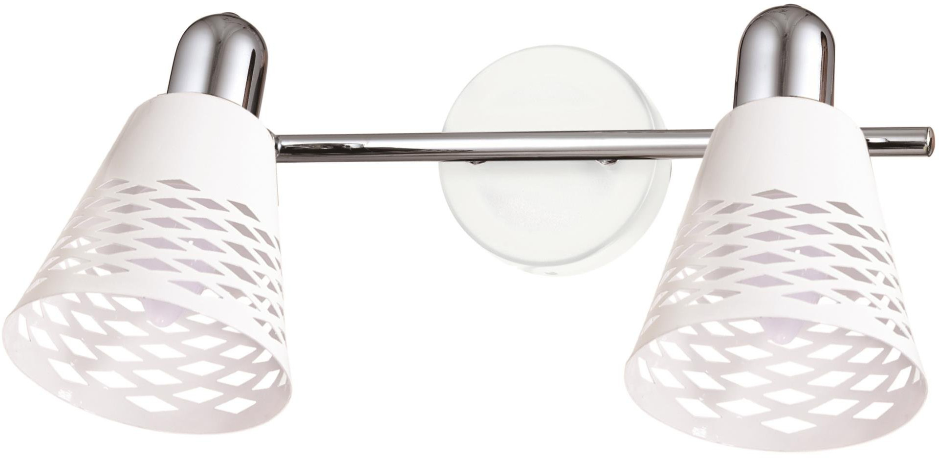 Candellux Discovery wandlamp 2x40 W wit-chroom 92-62161