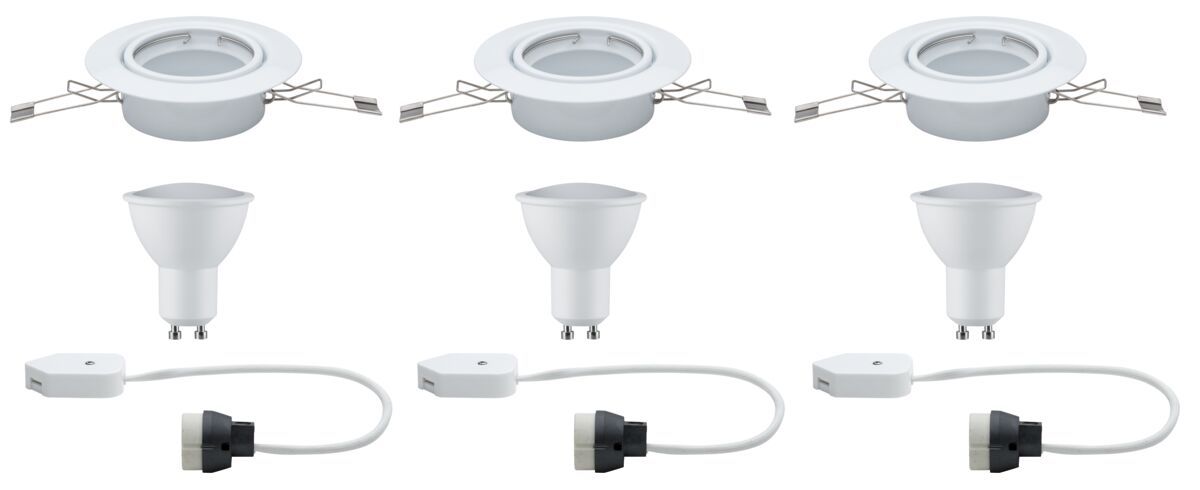 Paulmann LED ingebouwde lamp 3x4.5 W wit 93845