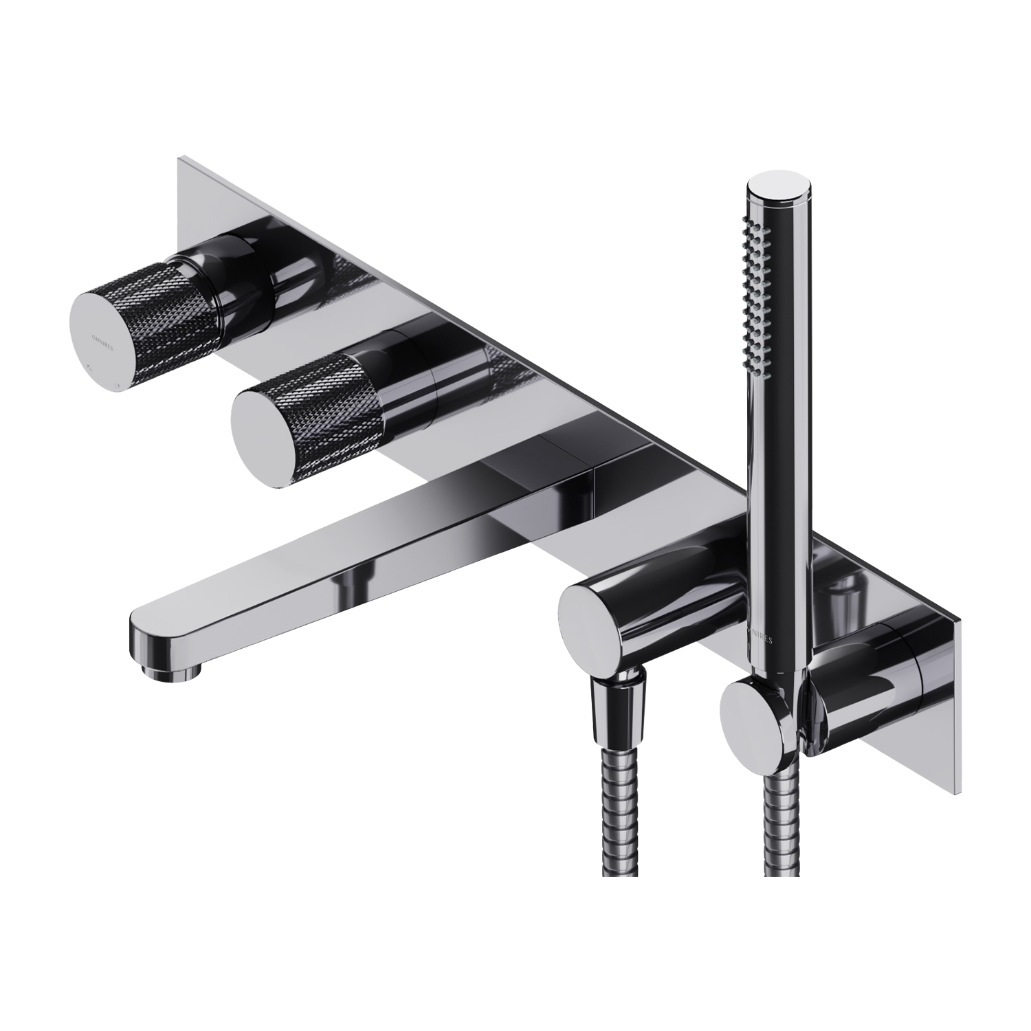 Omnires Contour bad- en douchekraan inbouw chroom CT8037/1CR