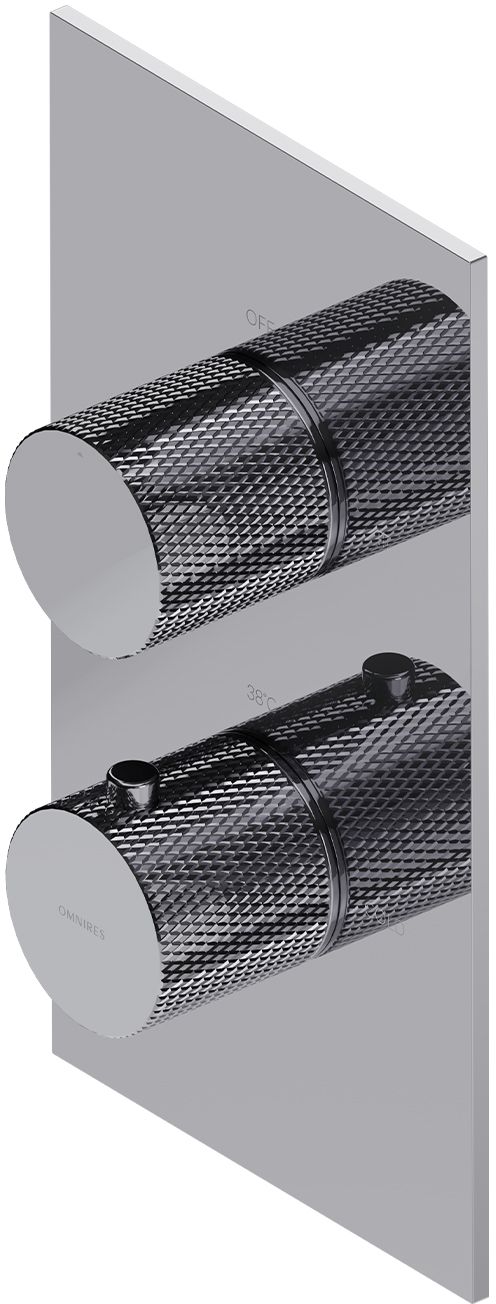 Omnires Contour bad- en douchekraan inbouw met thermostaat chroom CT8036CR