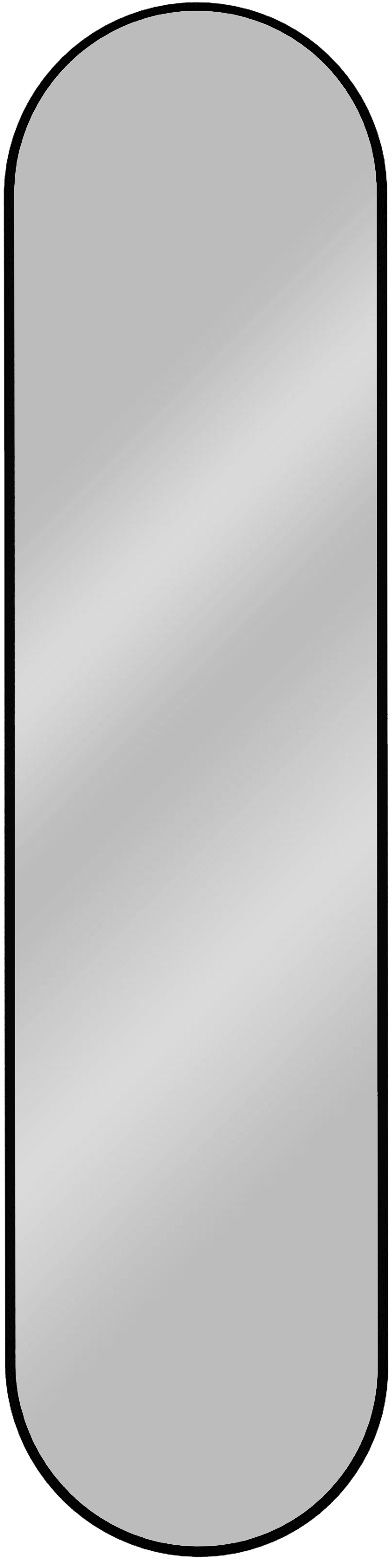 Baltica Design Tiny Border Pastille spiegel 40x155 cm ovaal zwart 5904107905730