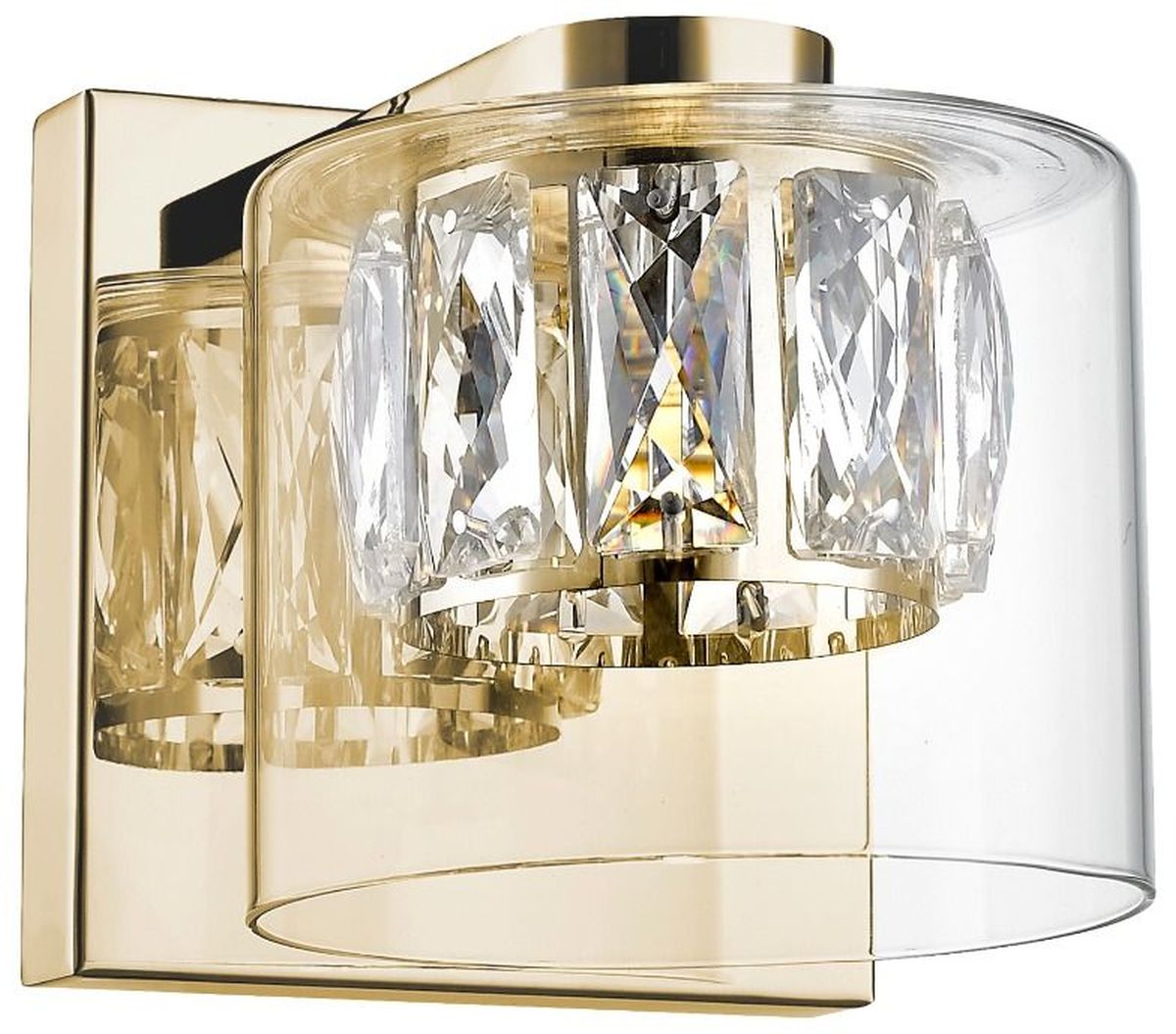 Zuma Line Gem wandlamp 1x5 W doorzichtig-gouden W0389-01A-F7AC