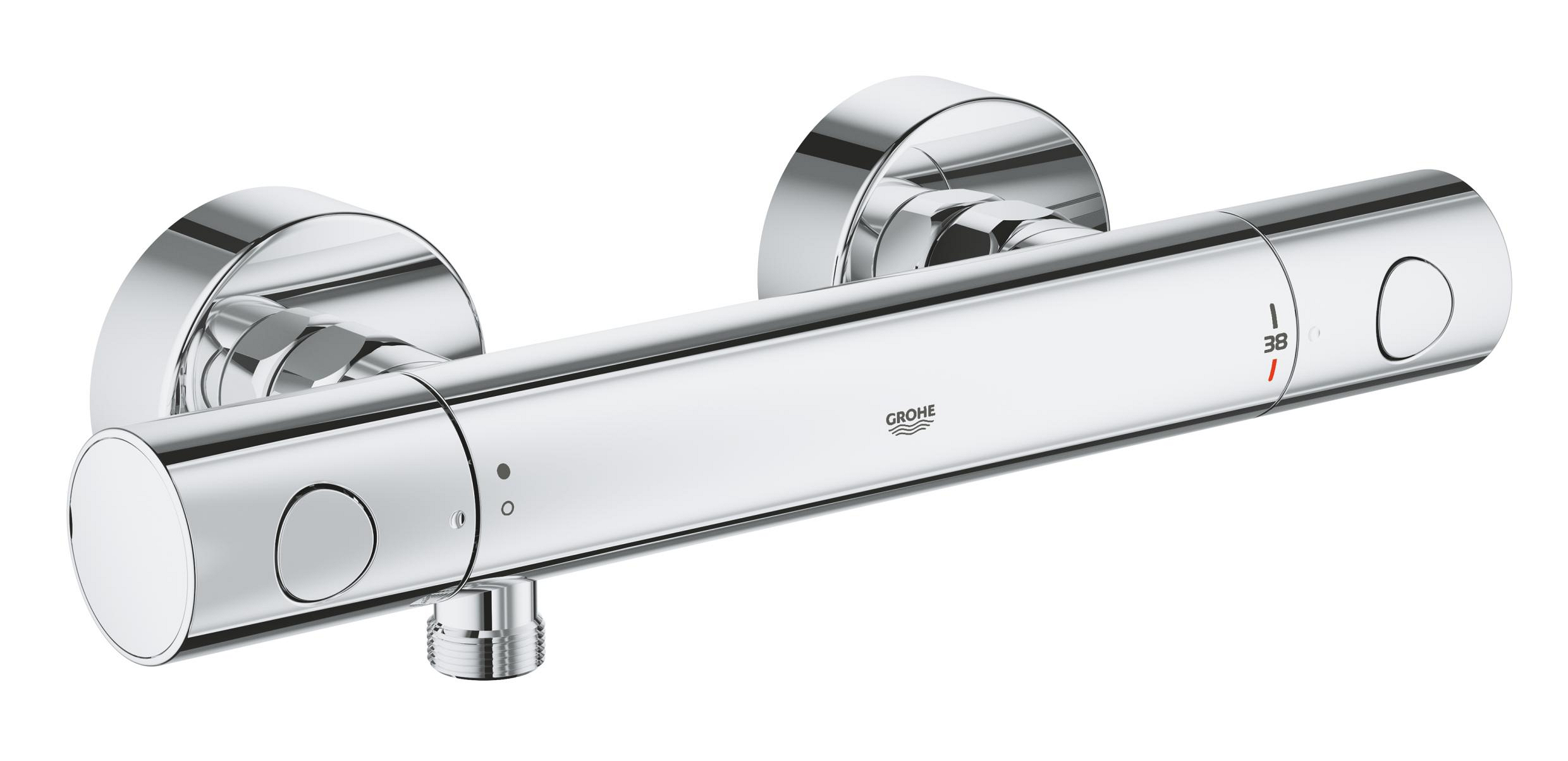Grohe Grohtherm 800 Cosmopolitan douchekraan wand met thermostaat StarLight Chrome 34765000