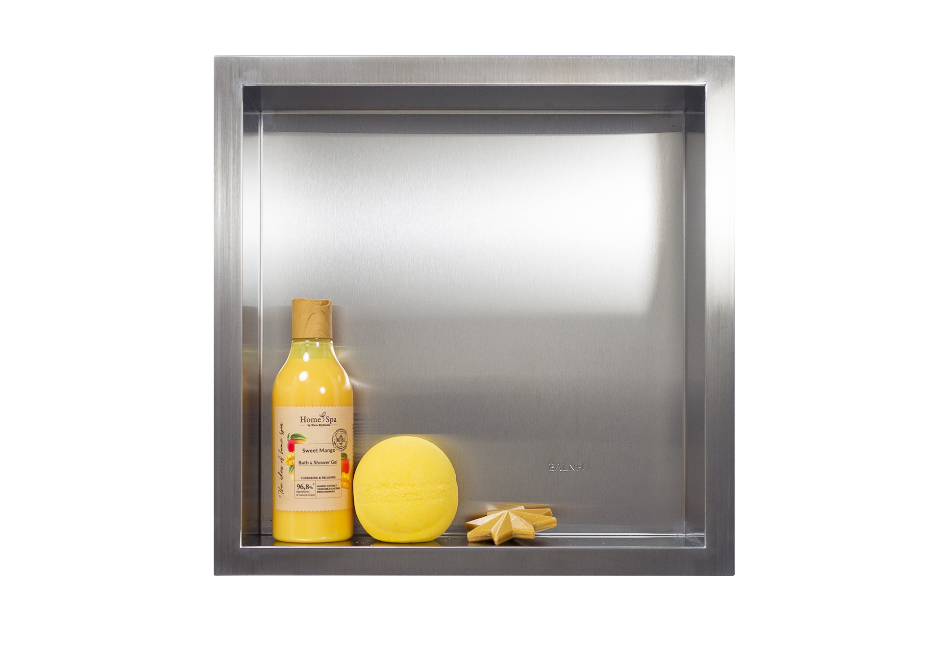 Balneo Wall-Box One Inox inbouwplank 30 cm staal OB-IN2