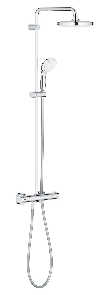 Grohe Bau doucheset wand met thermostaat met regendouche chroom 26699000