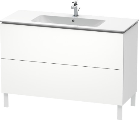 Duravit L-Cube kast 122x48.1x70.4 cm onder de wastafel staand wit LC662801818