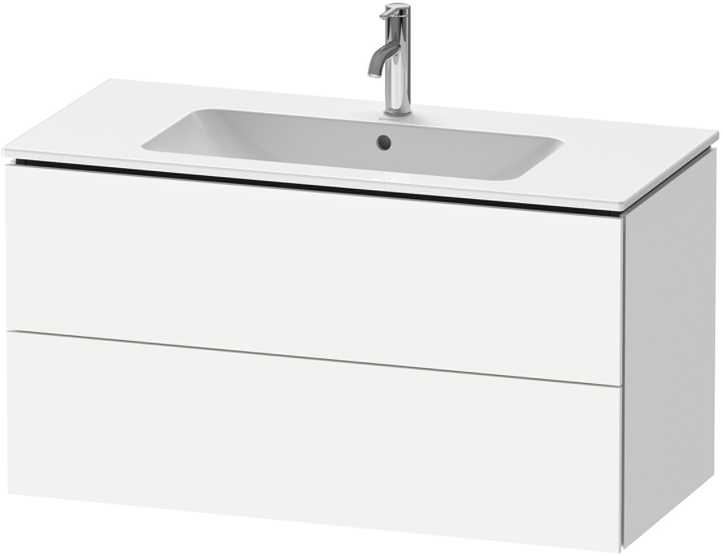 Duravit L-Cube kast 102x48.1x55 cm hangend onder de wastafel wit LC624201818