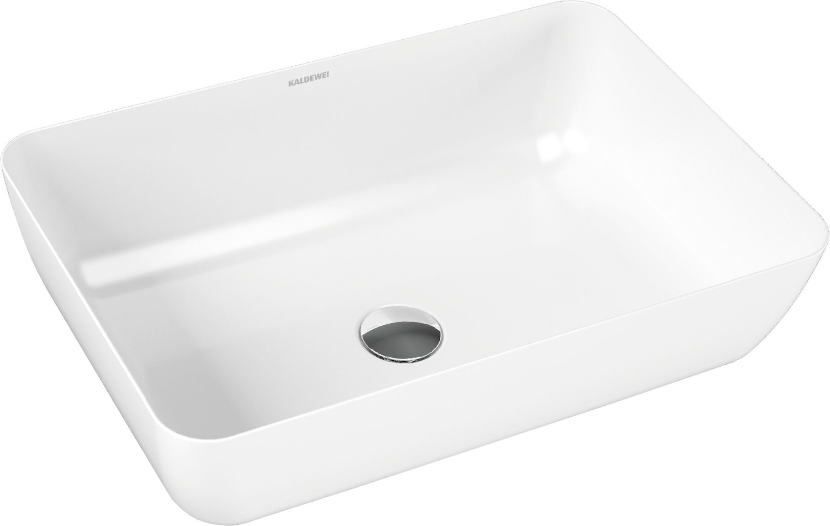 Kaldewei Cayono wastafel 52x35.5 cm rechthoekig opbouw wit glans 913506000001