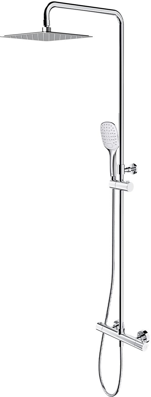 Omnires Y doucheset wand met thermostaat met regendouche chroom Y1244DCR