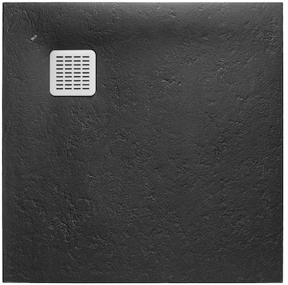 Roca Terran vierkante douchebak 90x90 cm zwart AP10338438401400
