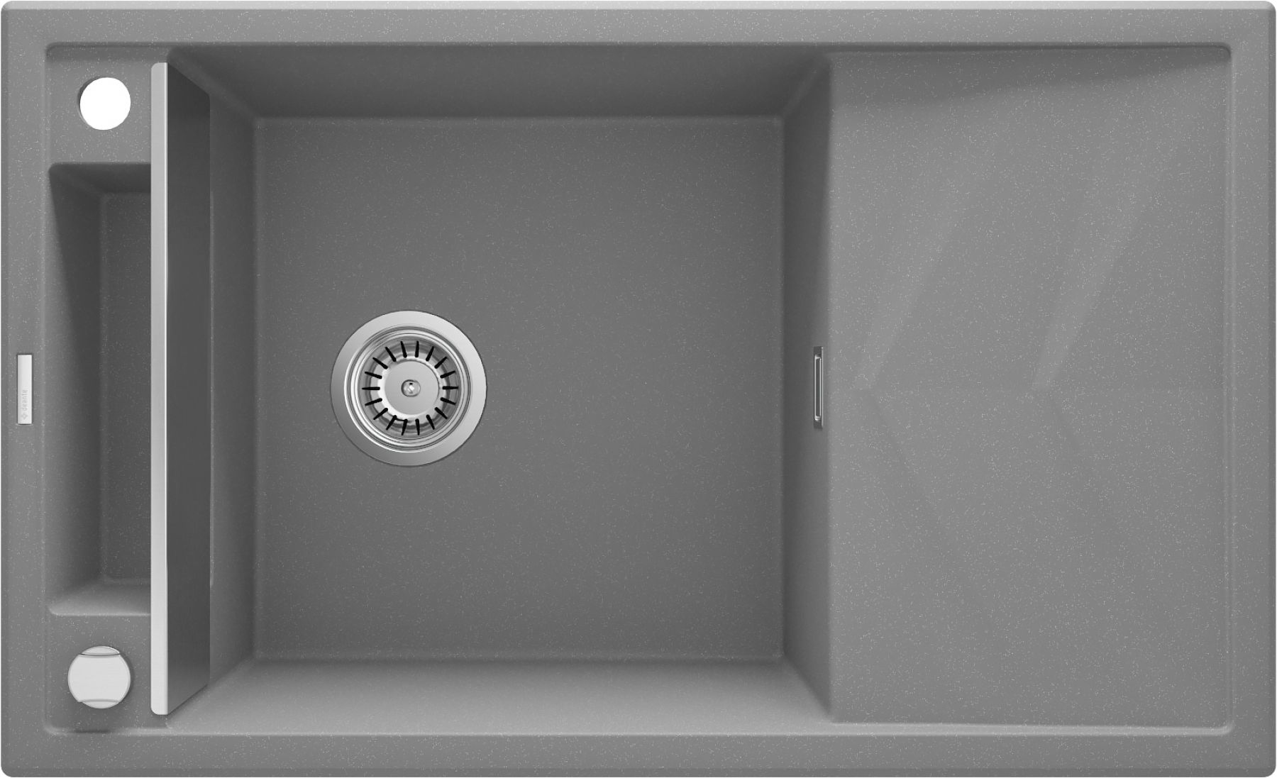 Deante Magnetic spoelbak van graniet 82x50 cm grijs/grafiet/onyx ZRM_S113