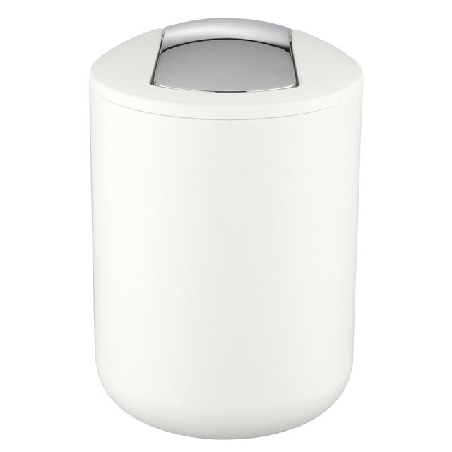 Wenko Brasil prullenbak 2 l chroom-wit 21206100