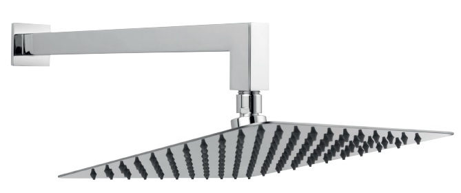 Ferro Slim regendouche met arm 25x25 cm vierkant chroom NPT14