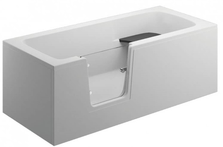Polimat Vovo rechthoekig bad met deuren 150x75 cm wit 00484