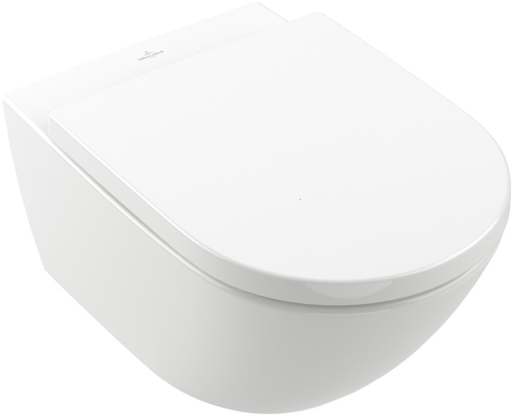 Villeroy & Boch Subway 3.0 set toiletpot met toiletbril hangend zonder kraag wit glans 4670TS01